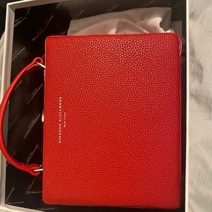 Red Brandon Blackwood Regular size Trunk Silver hardware